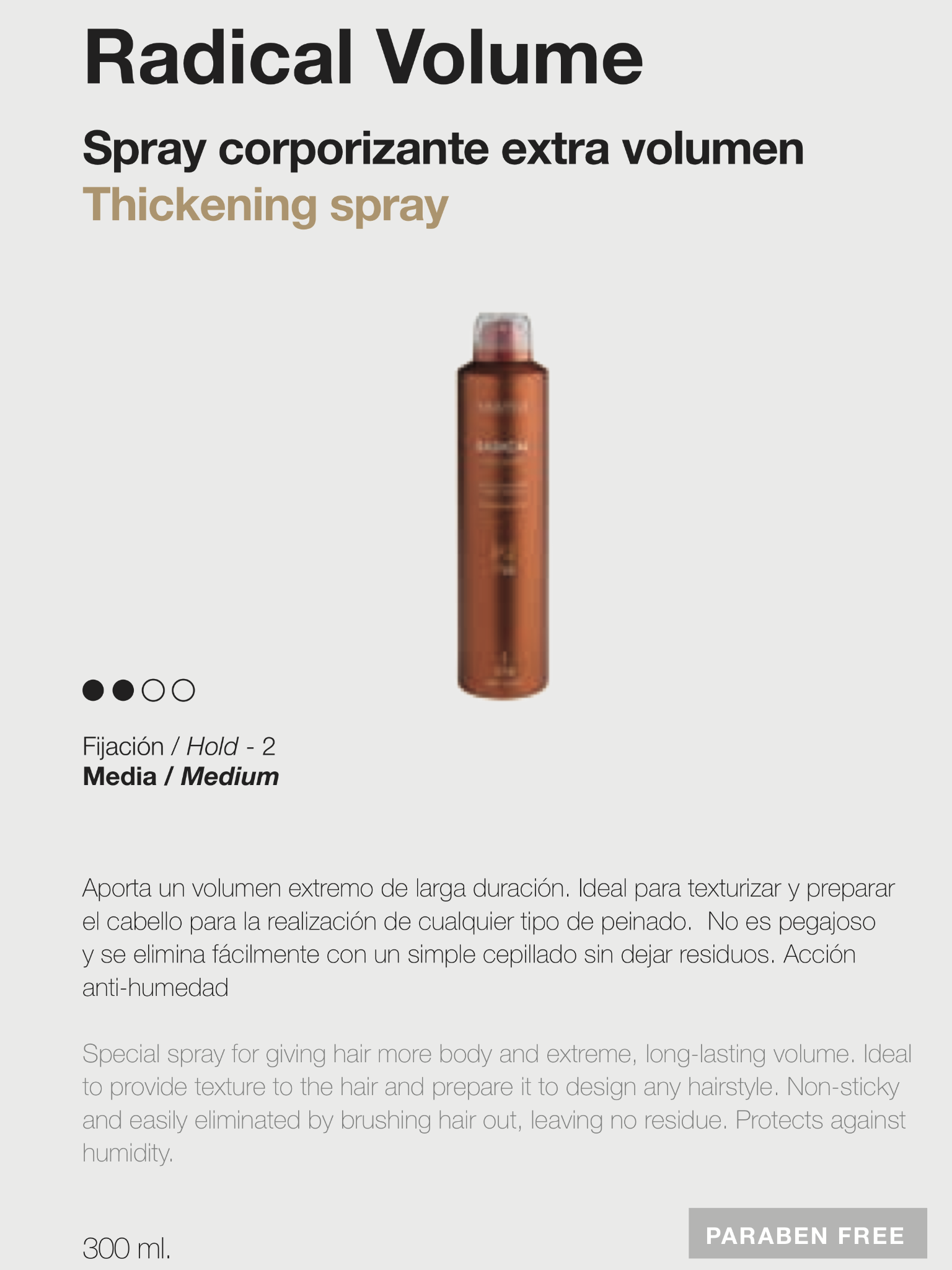 KIN VOLUMEN RADICAL(2)/300ML KIN VOLUMEN RADICAL(2)/300ML